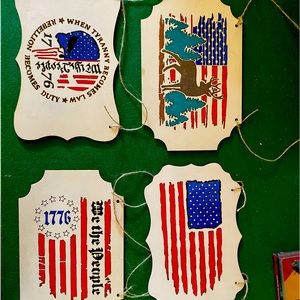 Wood burning and yard art.